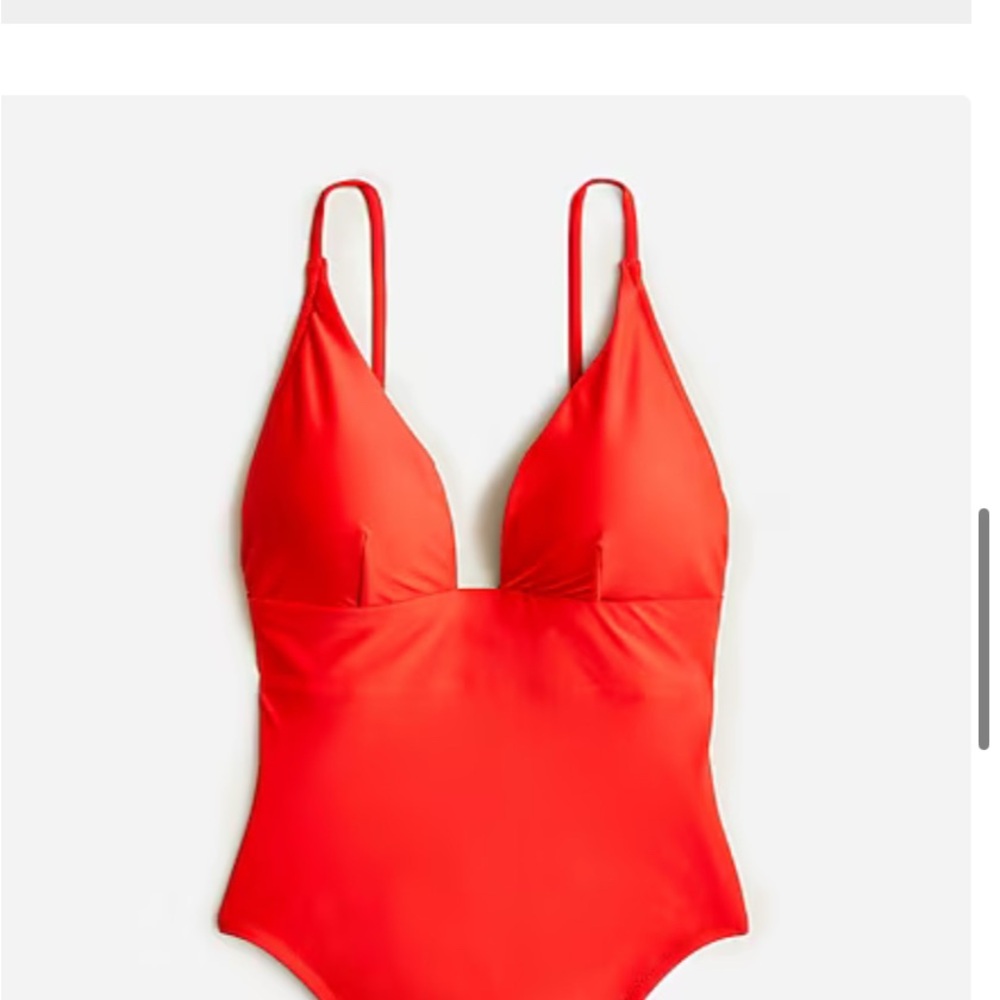 J. Crew Red One Piece Swimsuit